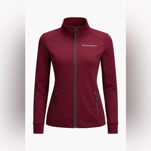 Peak Performance Women's Deep Red Athletic Performance Jacket Size Large
